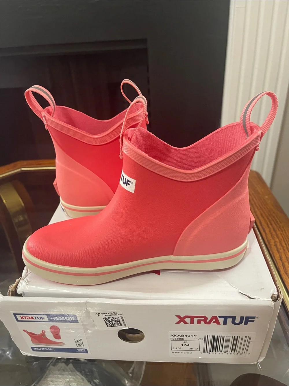 XTRATUF Kids' Coral Pink Rain & Snow Boots